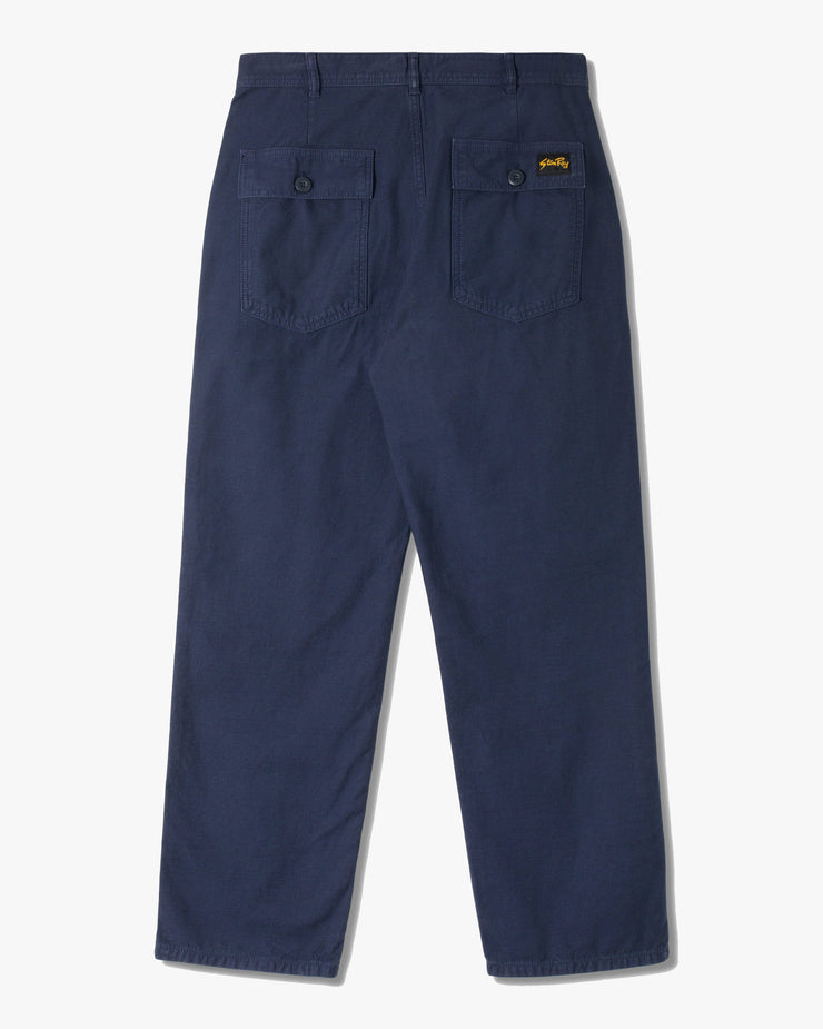 Stan Ray Fat Pant Loose Fit Fatigues - Navy Sateen