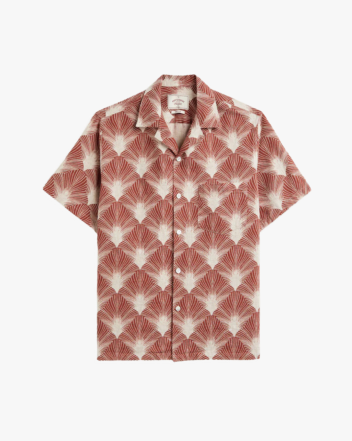 Portuguese Flannel Feathers Shirt - Red / Ecru