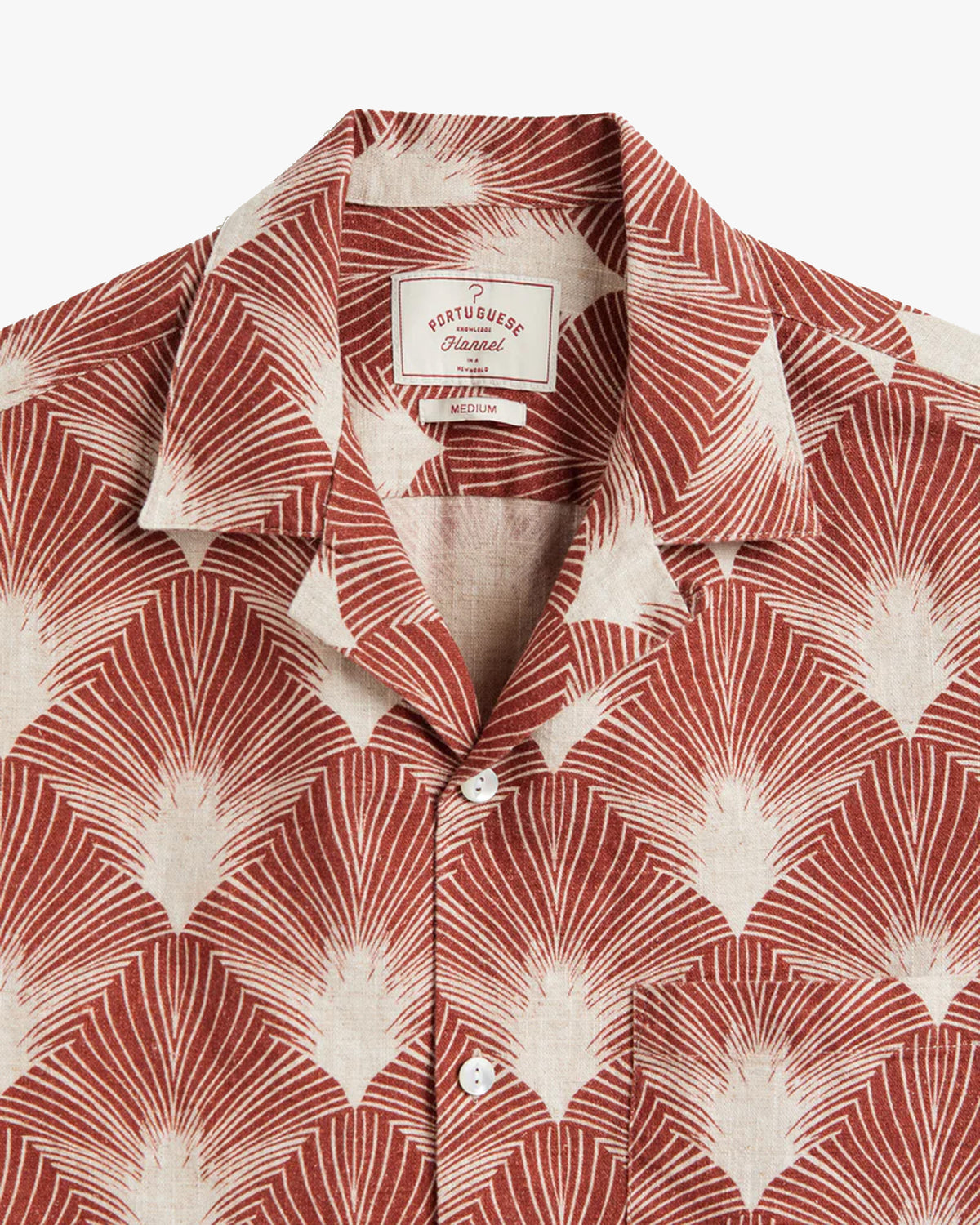 Portuguese Flannel Feathers Shirt - Red / Ecru