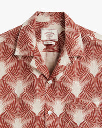 Portuguese Flannel Feathers Shirt - Red / Ecru