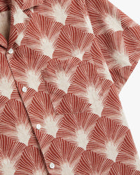 Portuguese Flannel Feathers Shirt - Red / Ecru