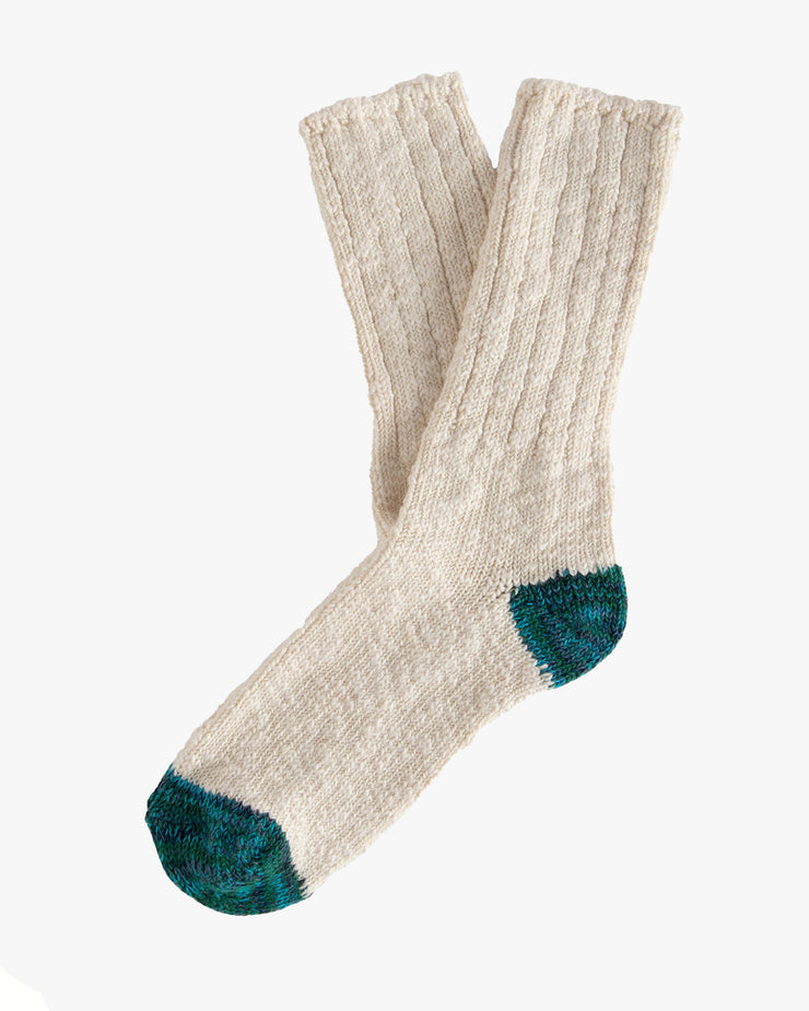 Thunders Love Flammé Collection Socks - Raw White / Turquoise