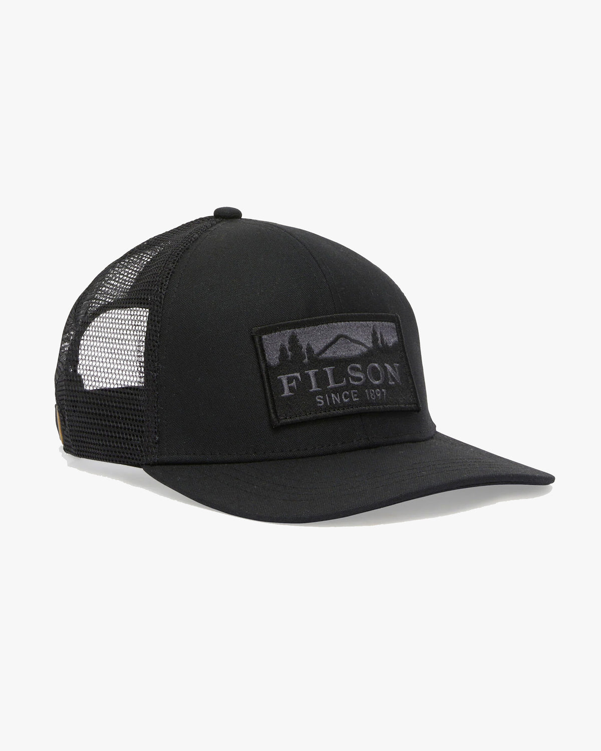 Filson Scenic Waxed Logger Mesh Cap - Black | Filson Hats | JEANSTORE