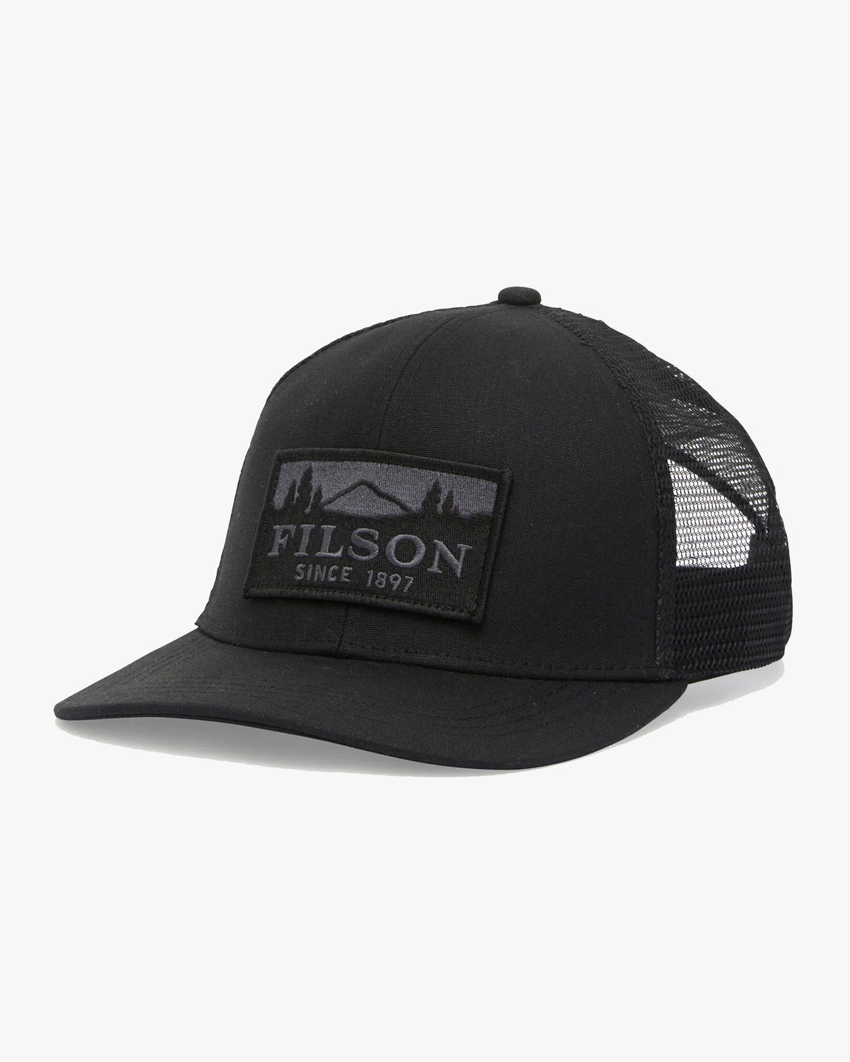 Filson Scenic Waxed Logger Mesh Cap - Black | Filson Hats | JEANSTORE
