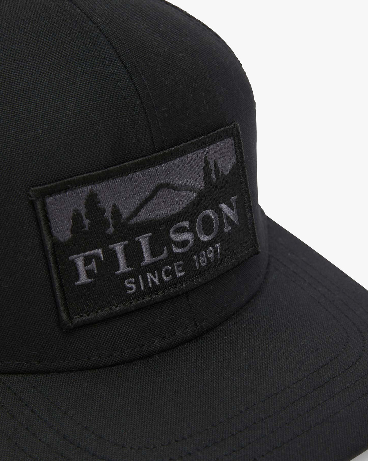 Filson Scenic Waxed Logger Mesh Cap - Black | Filson Hats | JEANSTORE