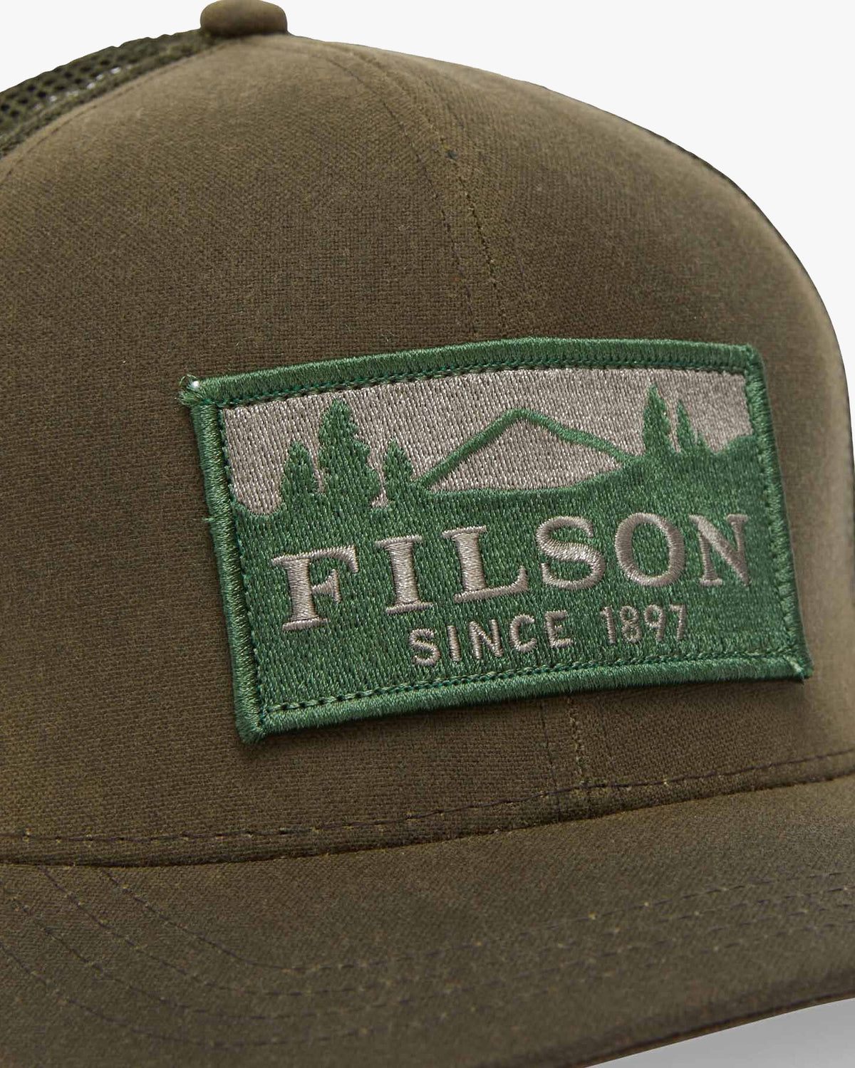 Filson Scenic Waxed Logger Mesh Cap - Otter Green | Filson Hats | JEANSTORE