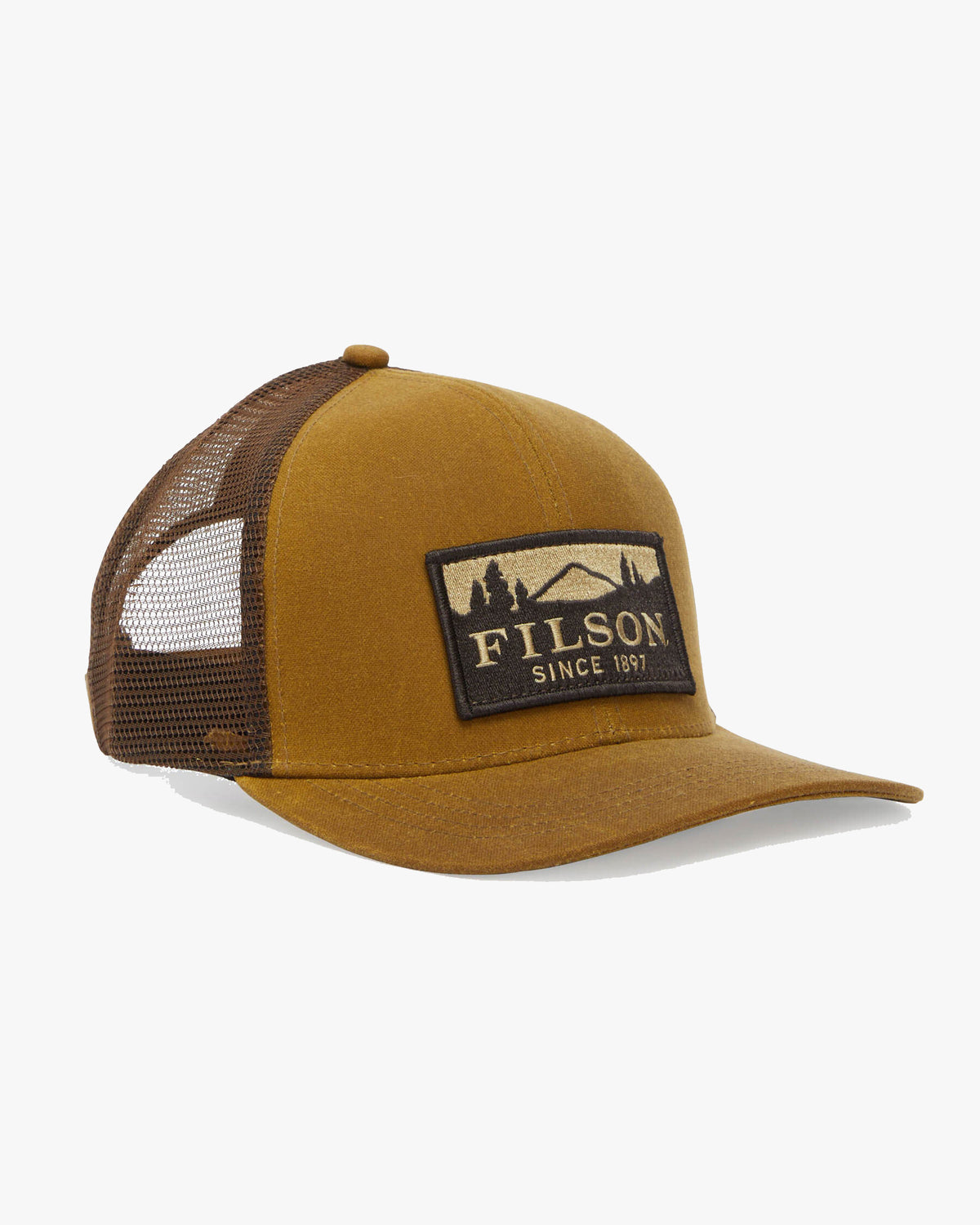 Filson Scenic Waxed Logger Mesh Cap - Dark Tan | Filson Hats | JEANSTORE