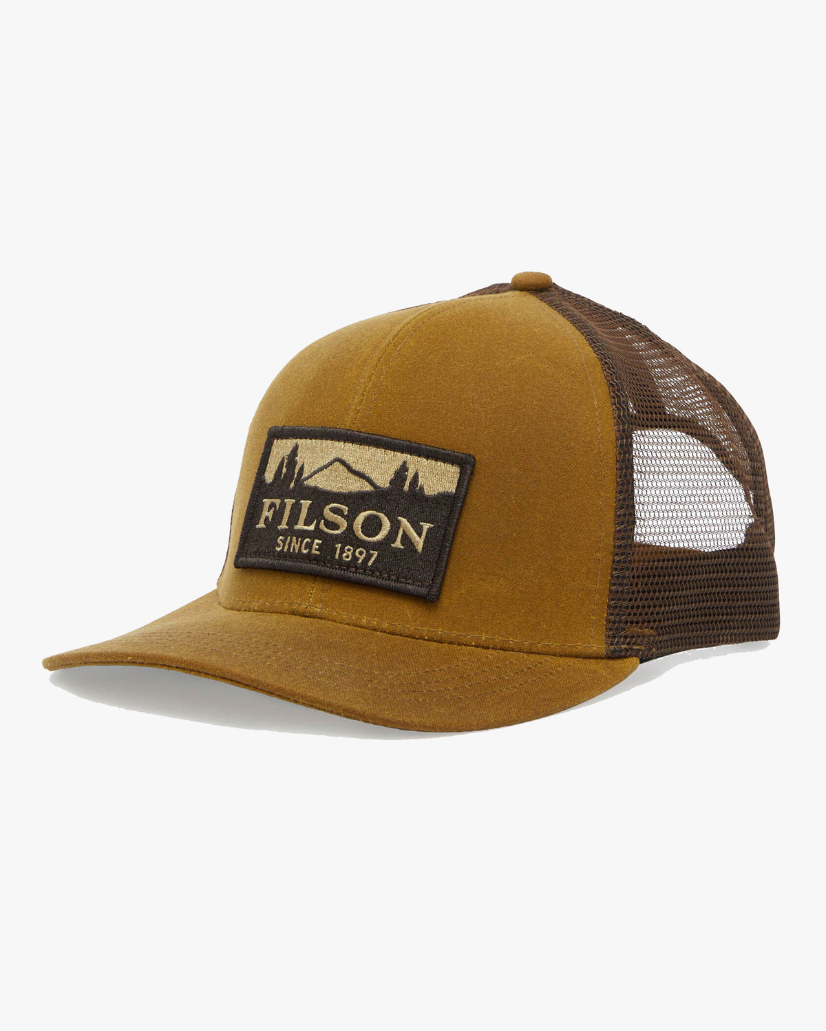 Filson Scenic Waxed Logger Mesh Cap - Dark Tan | Filson Hats | JEANSTORE