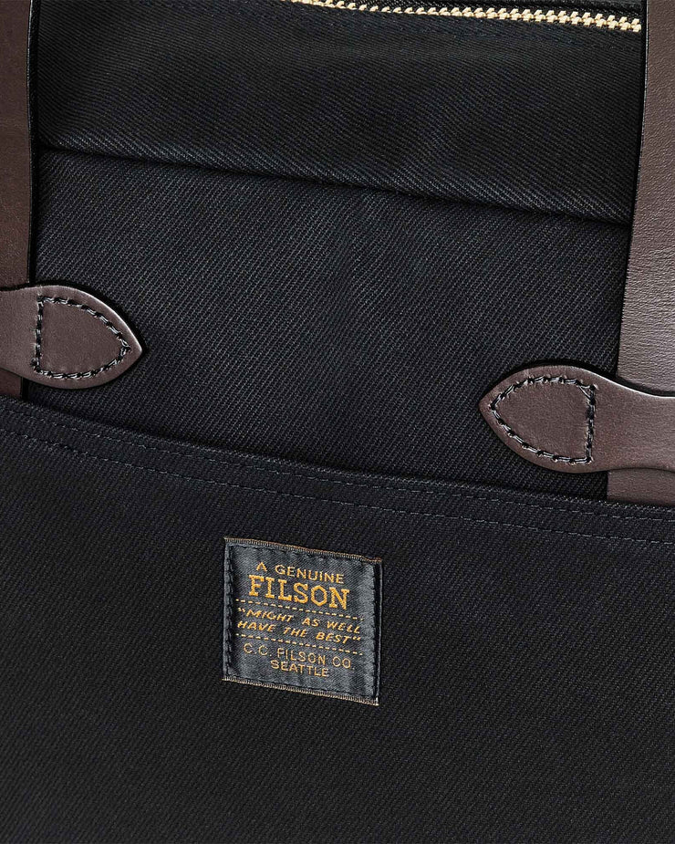 Filson Rugged Twill Tote Bag w/ Zipper - Black | Filson Bags | JEANSTORE