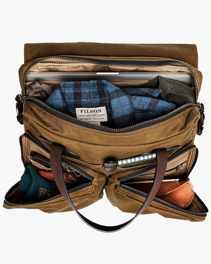 Filson 24 Hour Tin Briefcase - Dark Tan | Filson Bags | JEANSTORE