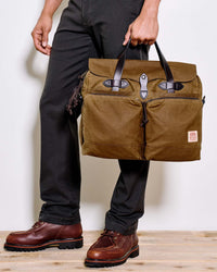 Filson 24 Hour Tin Briefcase - Dark Tan | Filson Bags | JEANSTORE