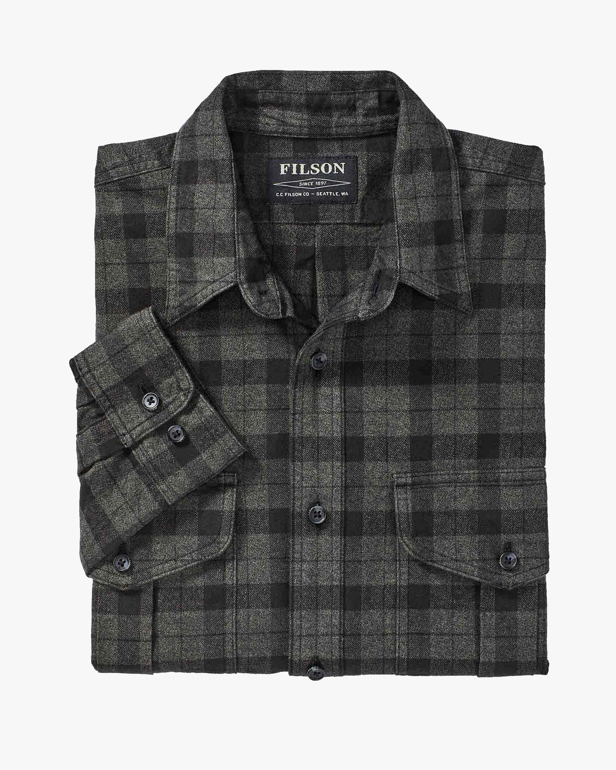 Filson Alaskan Guide Shirt - Heather / Black Plaid