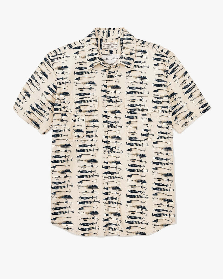 Filson Washed S/S Feather Cloth Shirt - Lures Natural