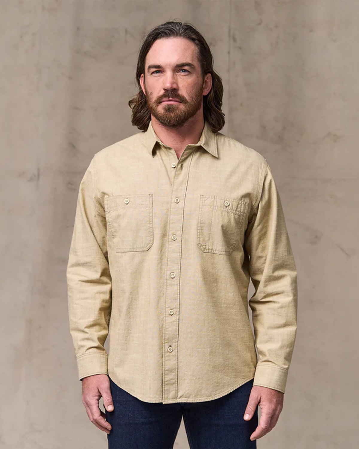 Filson Chambray CPO Shirt - Tan | Filson Shirts | JEANSTORE
