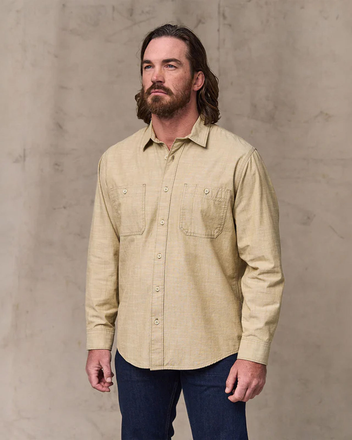 Filson Chambray CPO Shirt - Tan | Filson Shirts | JEANSTORE