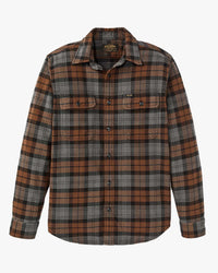 Filson Vintage Flannel Work Shirt - Brown / Charcoal Plaid