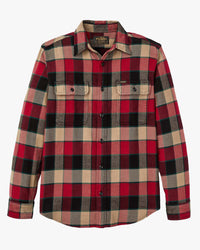 Filson Vintage Flannel Work Shirt - Red / Cream Plaid | Filson Shirts | Jeanstore