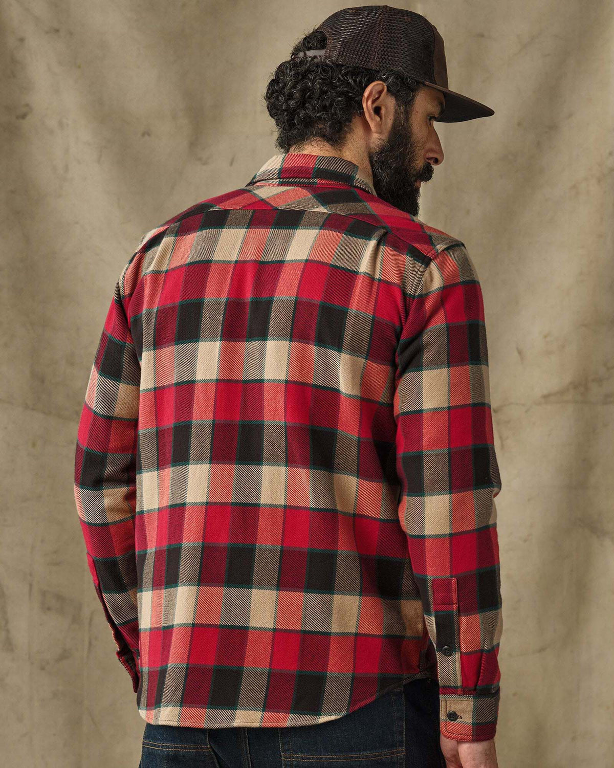 Filson Vintage Flannel Work Shirt - Red / Cream Plaid | Filson Shirts | Jeanstore