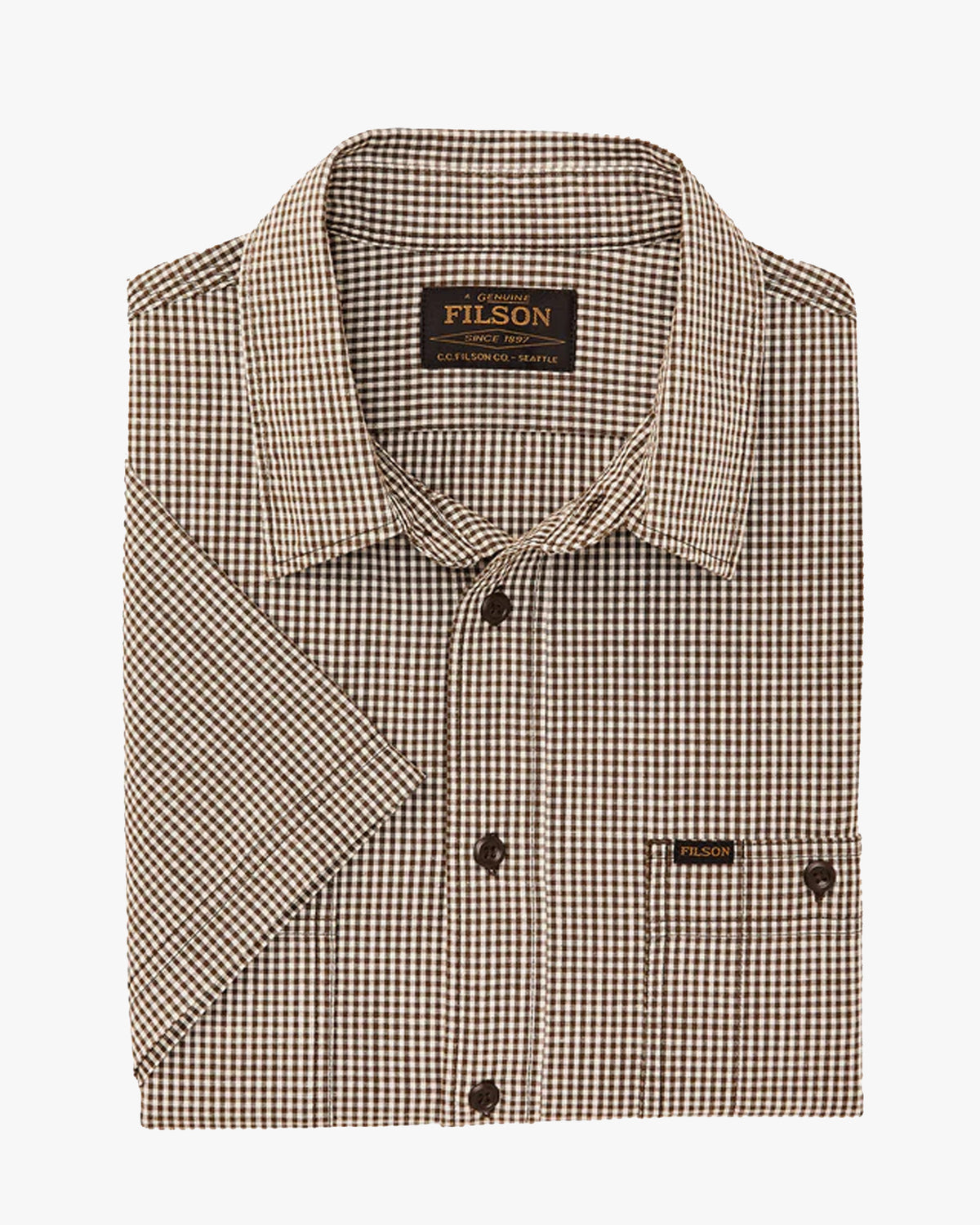 Filson S/S Chambray Shirt - Coffee / Natural