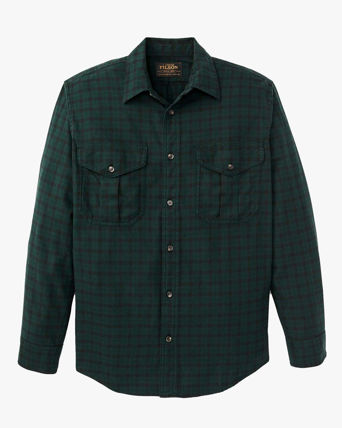 Filson Lightweight Alaskan Guide Shirt - Pine / Black Plaid