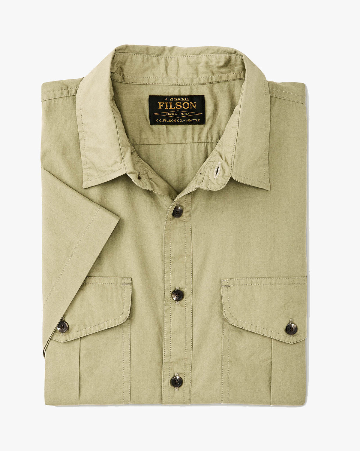 Filson Washed S/S Feather Cloth Shirt - Lakebed