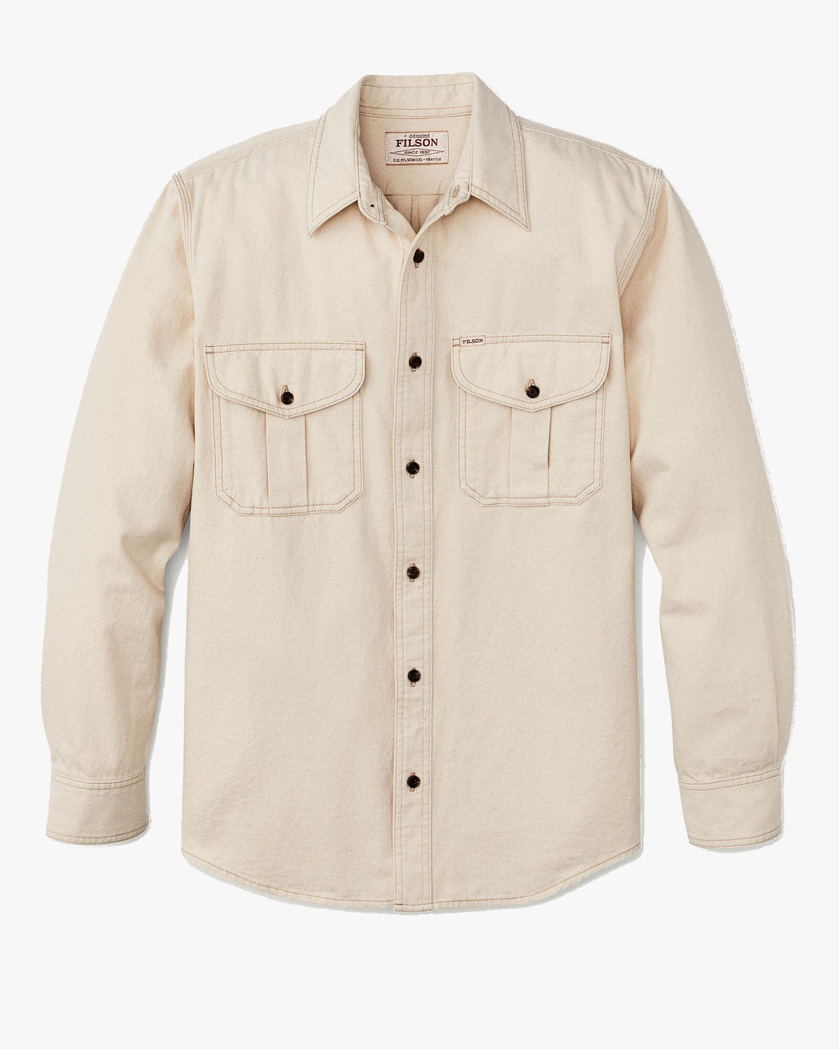 Filson Natural Twill Guide Shirt - Natural Seed | Filson Shirts | JEANSTORE