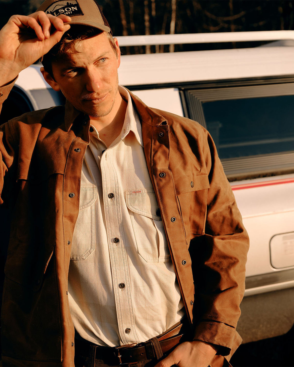 Filson Natural Twill Guide Shirt - Natural Seed | Filson Shirts | JEANSTORE