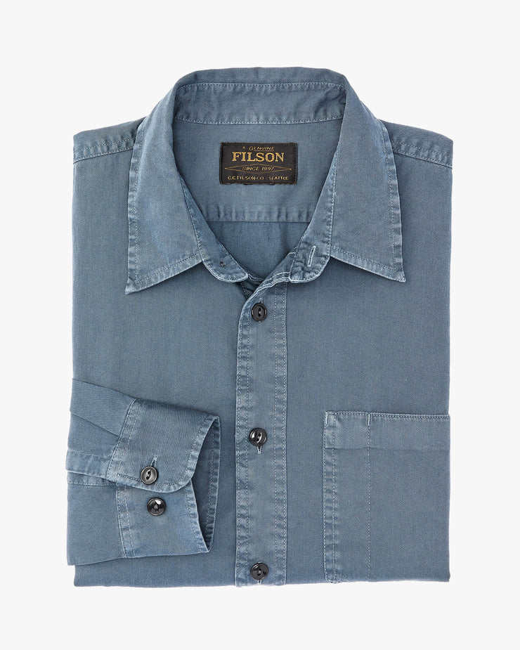 Filson 4.5oz Twill Shirt - Orion Blue | Filson Shirts | JEANSTORE