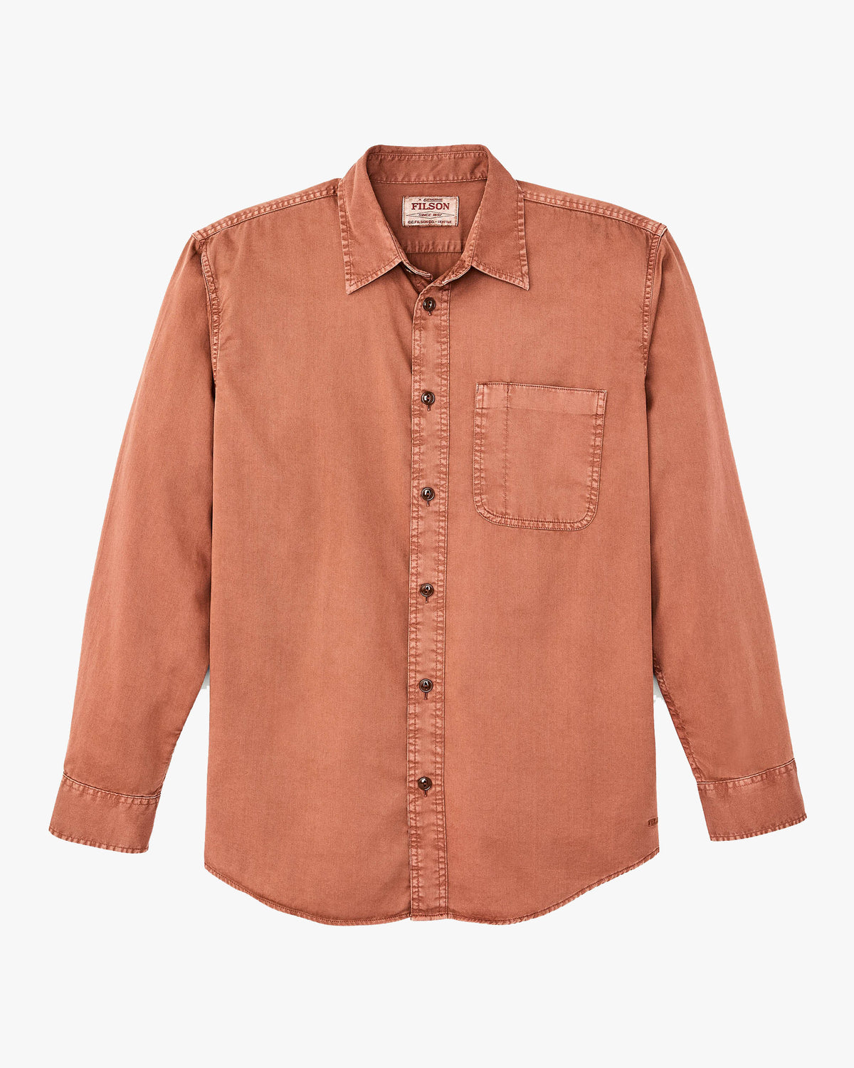 Filson 4.5oz Twill Shirt - Copper Brown | Filson Shirts | JEANSTORE