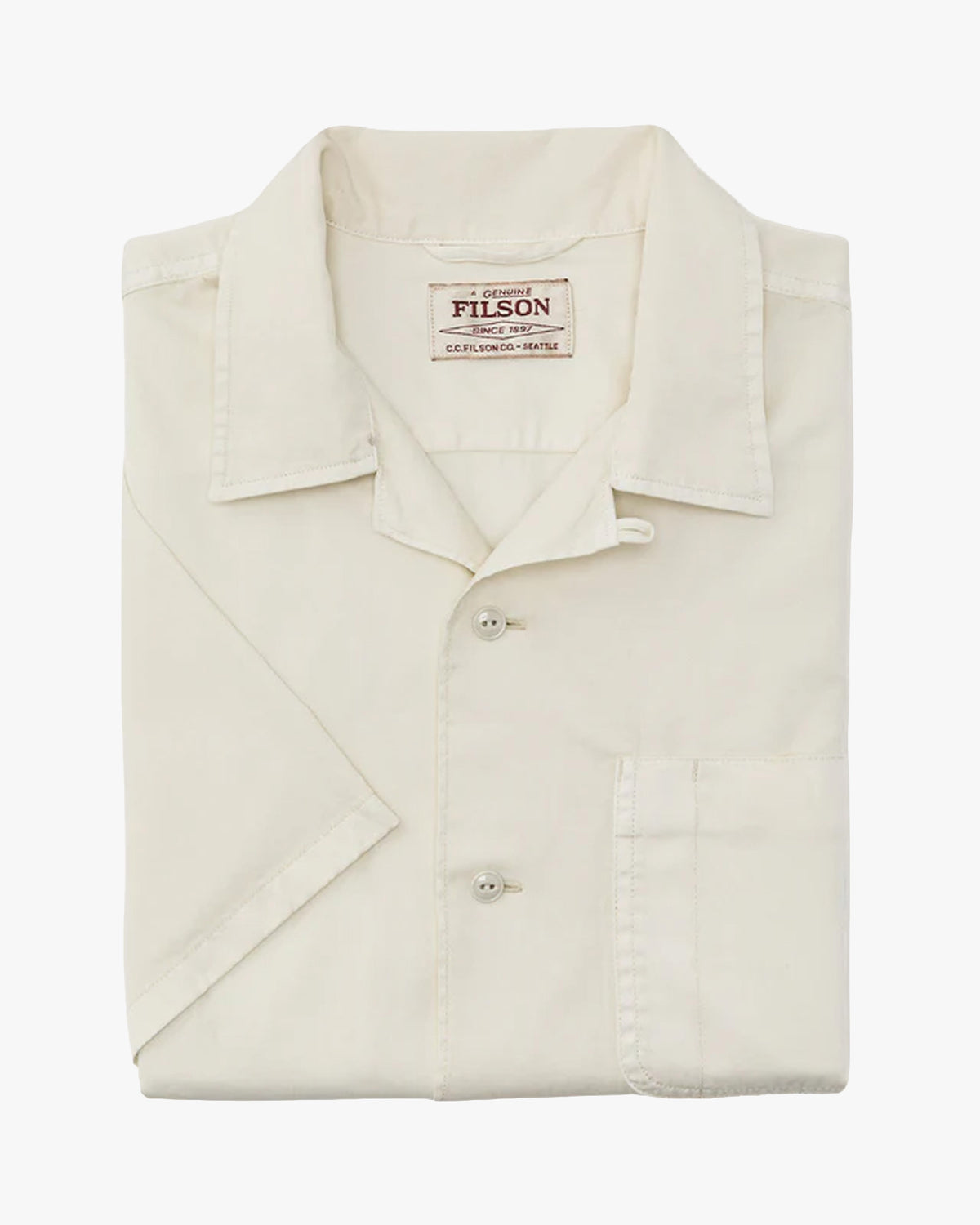 Filson S/S 4.5oz Twill Shirt - Ivory | Filson Shirts | JEANSTORE