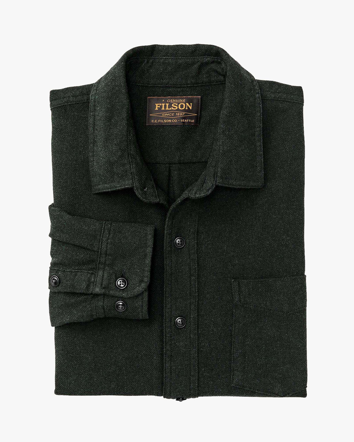 Filson Rustic Flannel Shirt - Dark Moss Heather | Filson Shirts | Jeanstore