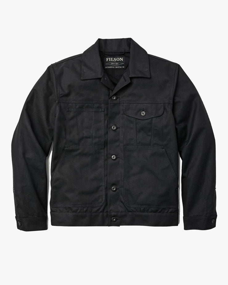 Filson Tin Cloth Short Lined Cruiser Jacket - Black | Filson Jackets & Coats | JEANSTORE