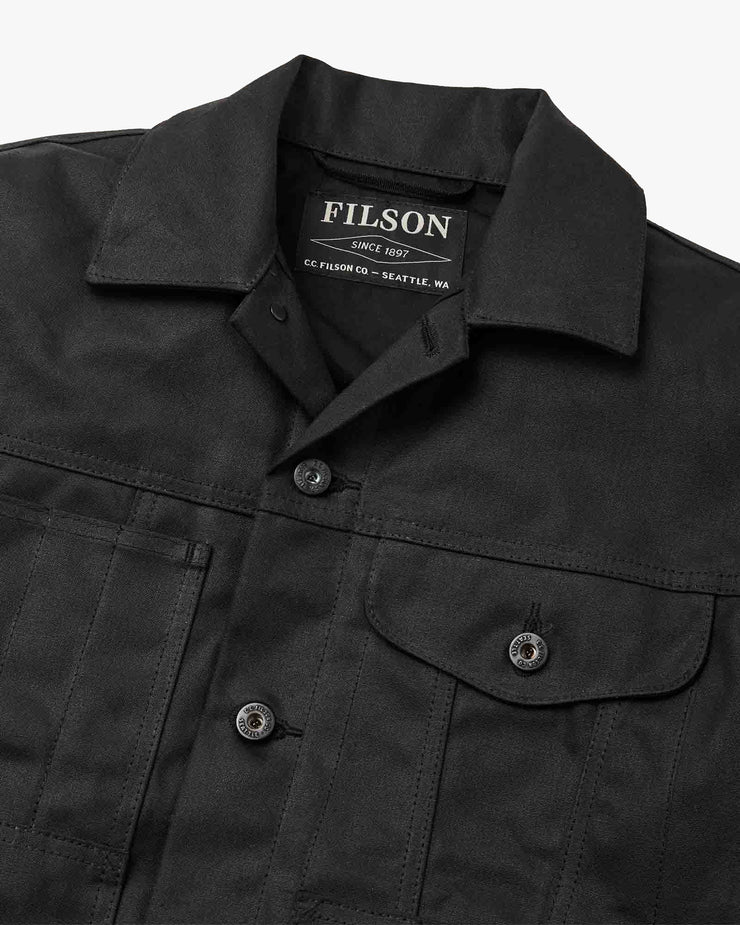 Filson Tin Cloth Short Lined Cruiser Jacket - Black | Filson Jackets & Coats | JEANSTORE