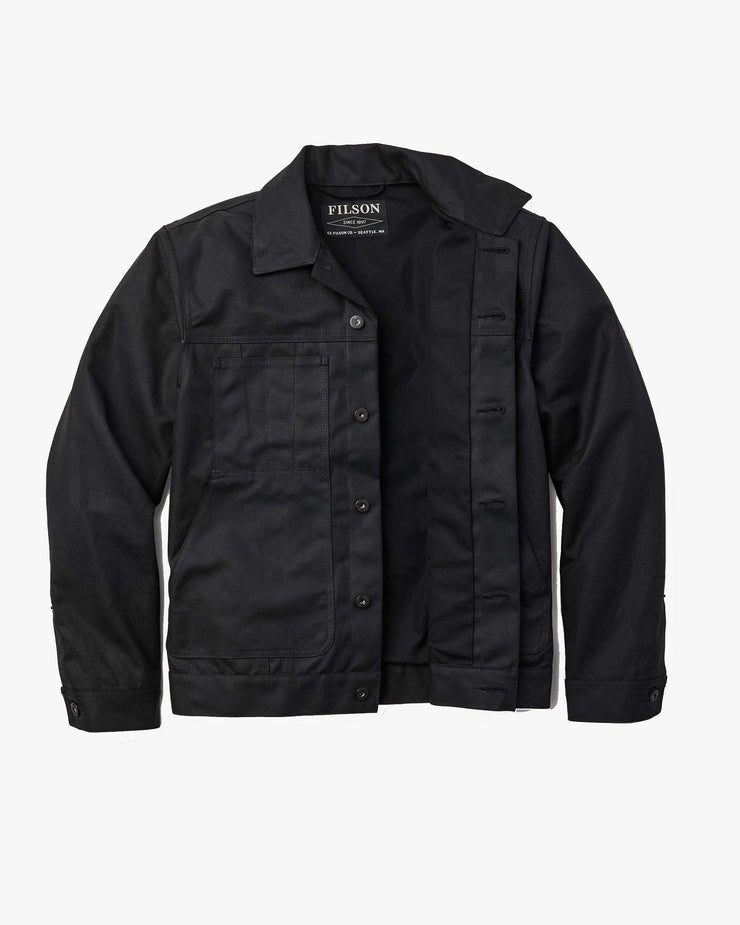 Filson Tin Cloth Short Lined Cruiser Jacket - Black | Filson Jackets & Coats | JEANSTORE