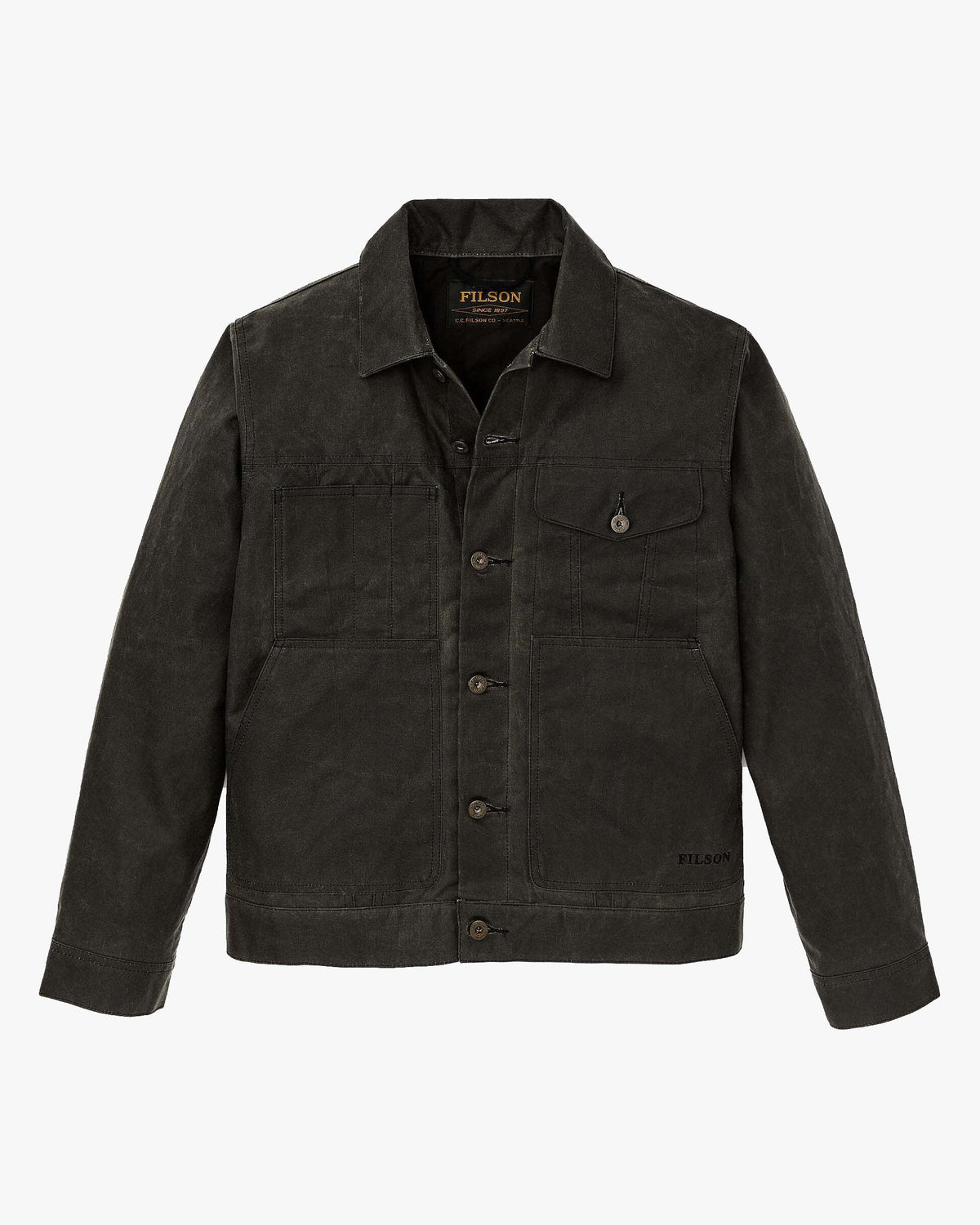 Filson Tin Cloth Short Lined Cruiser Jacket - Beluga
