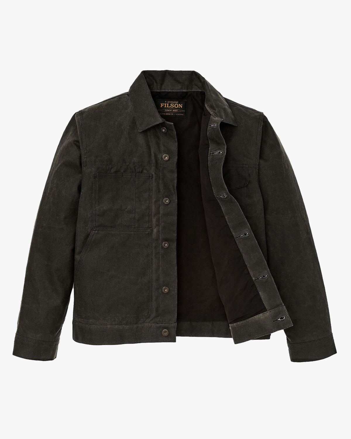 Filson Tin Cloth Short Lined Cruiser Jacket - Beluga
