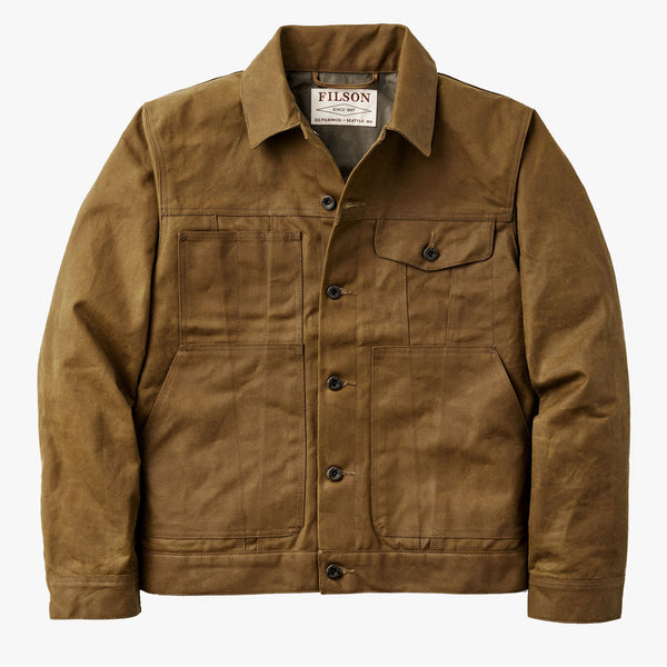 Filson Tin Cloth Short Lined Cruiser Jacket - Dark Tan | Filson Jackets & Coats | JEANSTORE