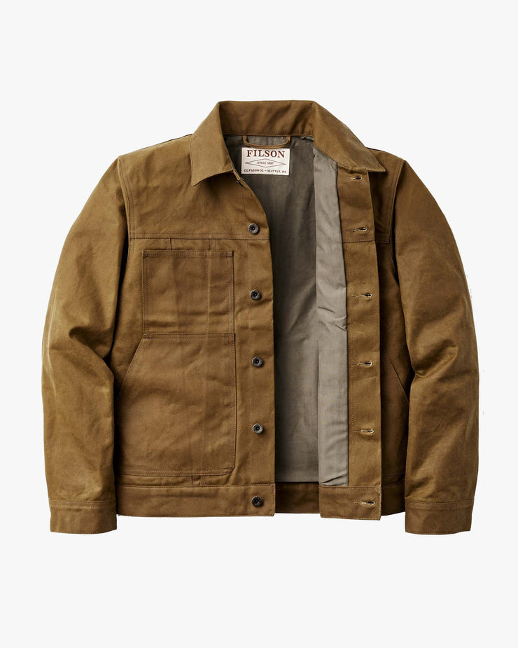 Filson Tin Cloth Short Lined Cruiser Jacket - Dark Tan | Filson Jackets & Coats | JEANSTORE