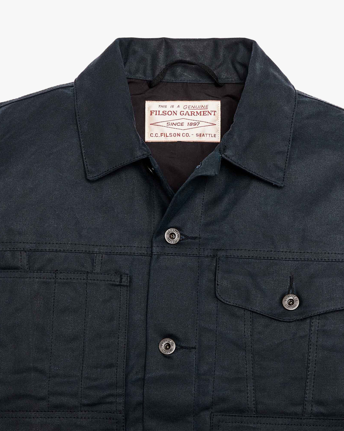 Filson Tin Cloth Short Lined Cruiser Jacket - Service Blue | Filson Jackets & Coats | Jeanstore