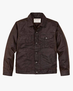 Filson Tin Cloth Short Lined Cruiser Jacket - Dark Brown