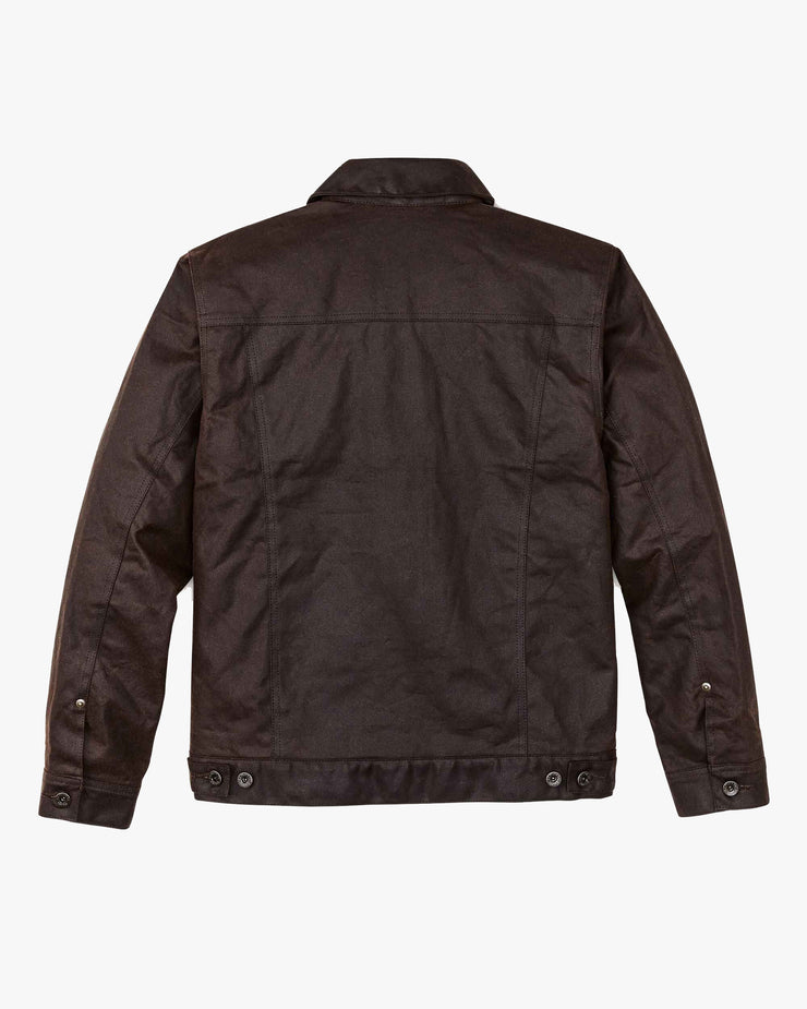 Filson Tin Cloth Short Lined Cruiser Jacket - Dark Brown