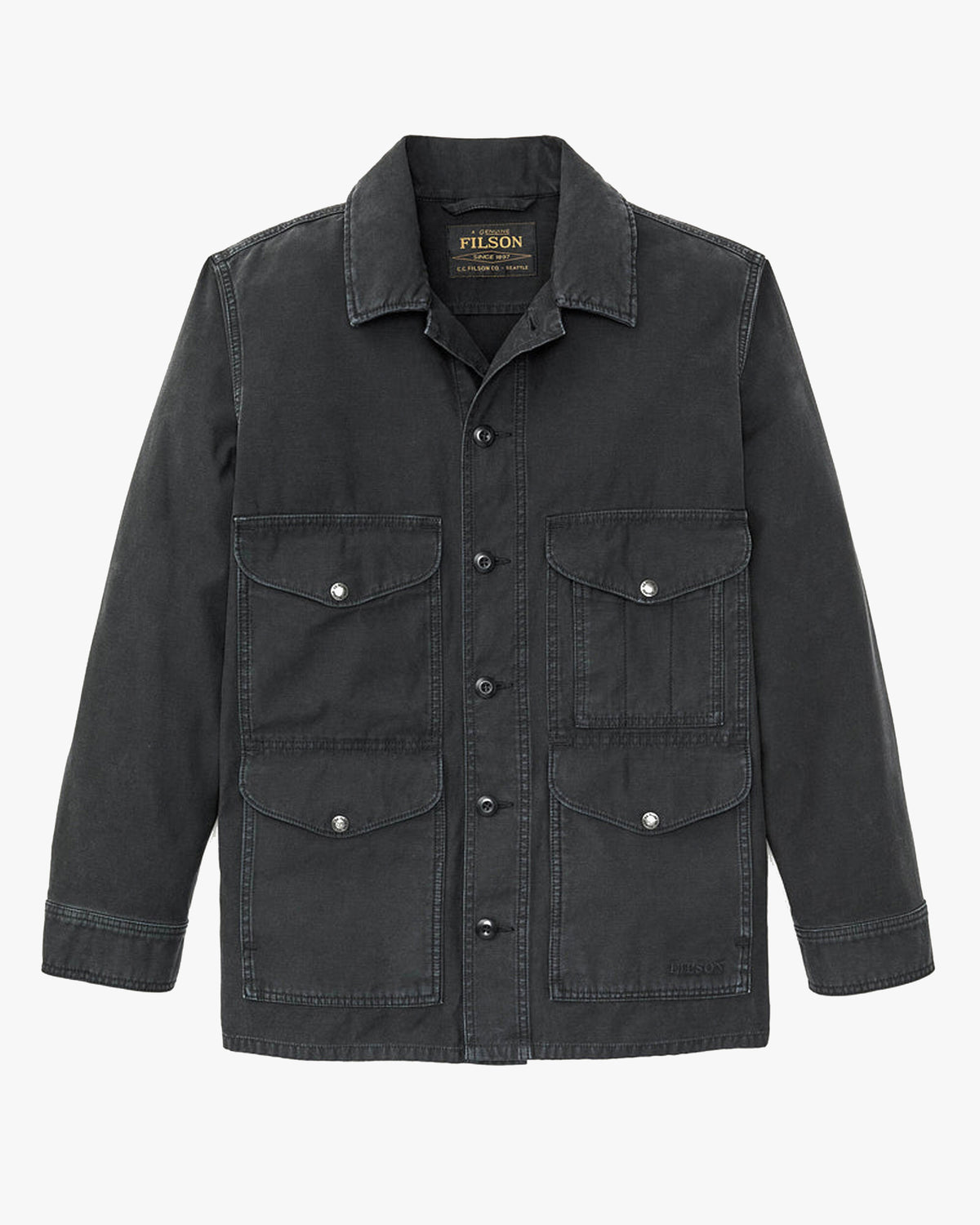 Filson Reverse Sateen Field Cruiser Jacket - Washed Faded Black
