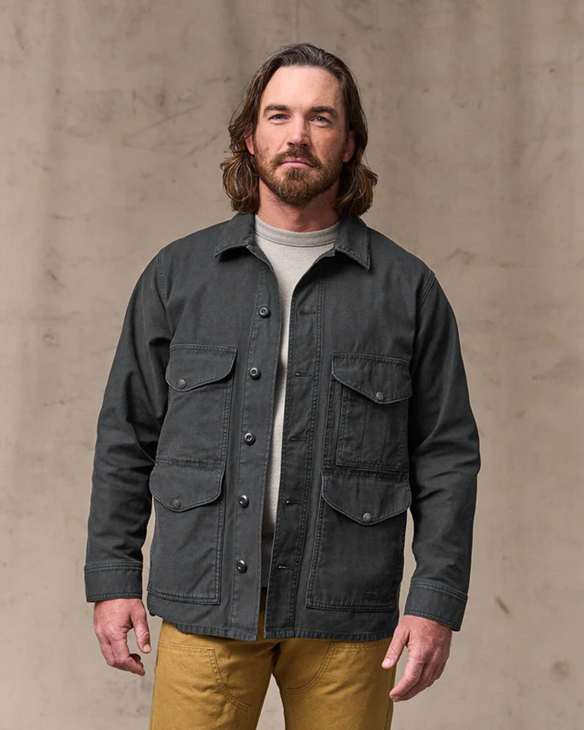 Filson Reverse Sateen Field Cruiser Jacket - Washed Faded Black