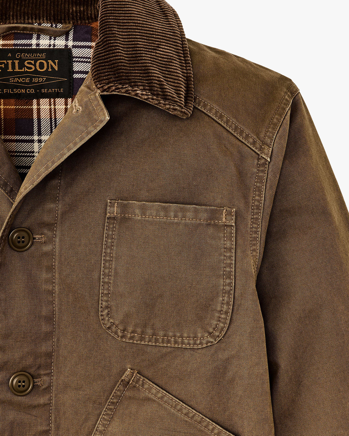 Filson Canvas Outfitter Jacket - Kangaroo | Filson Jackets & Coats | JEANSTORE