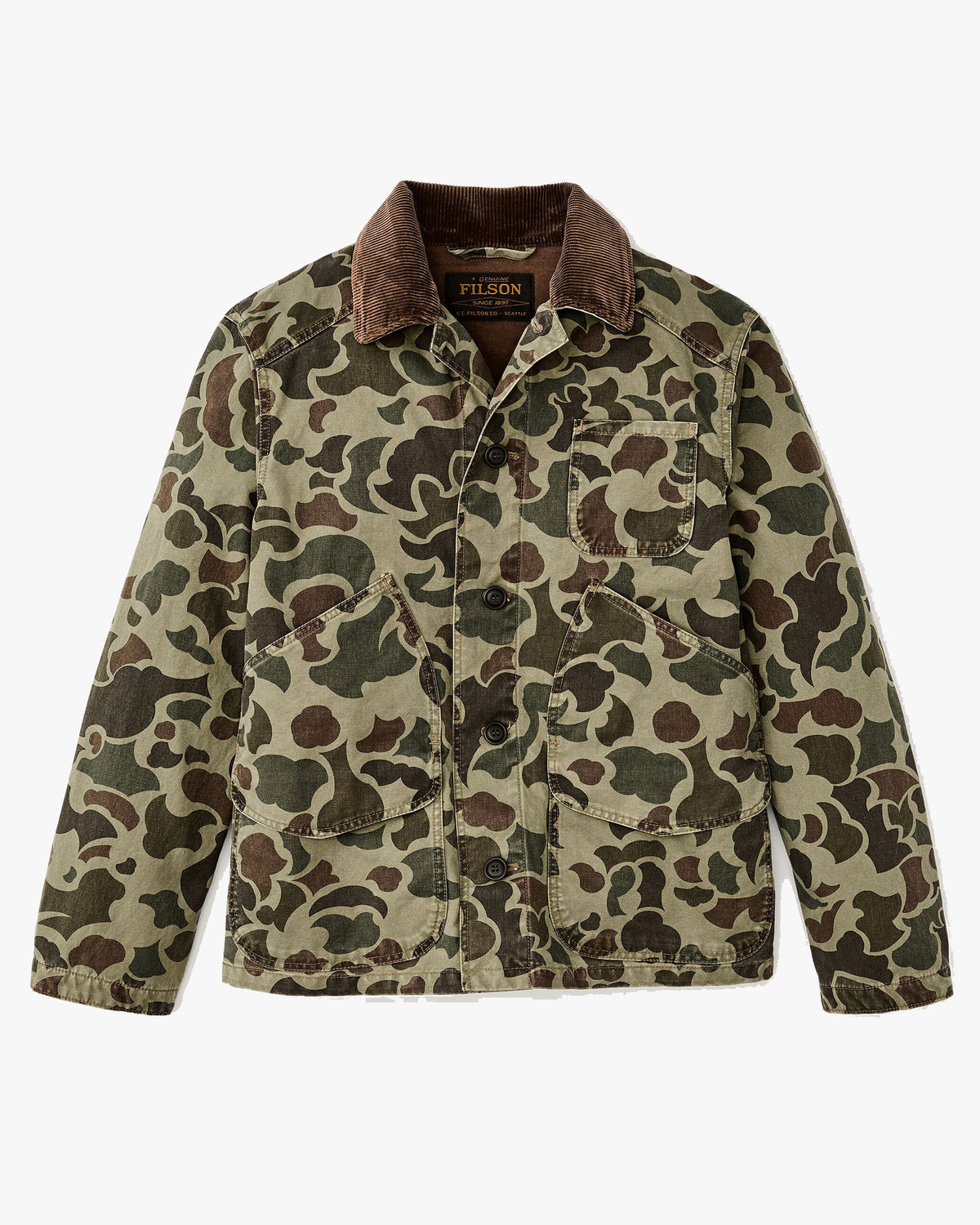 Filson Canvas Outfitter Jacket - Tundra Shrub Camo | Filson Jackets & Coats | JEANSTORE