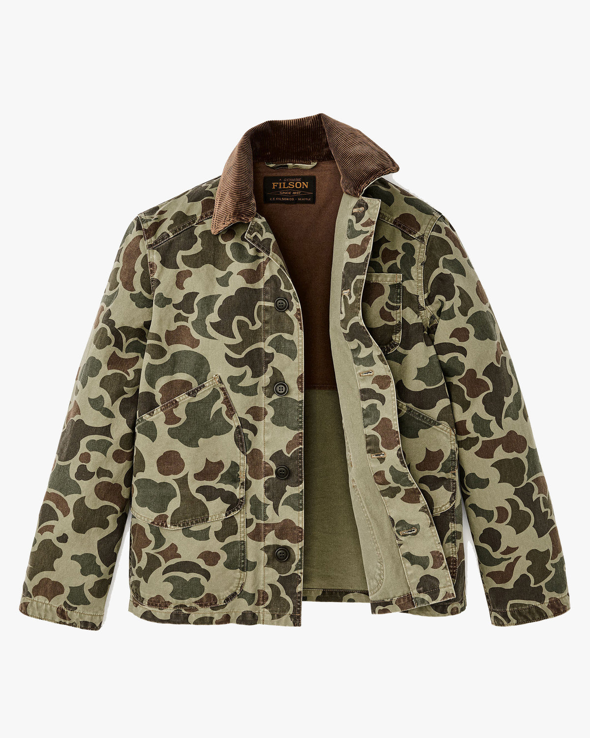 Filson Canvas Outfitter Jacket - Tundra Shrub Camo | Filson Jackets & Coats | JEANSTORE