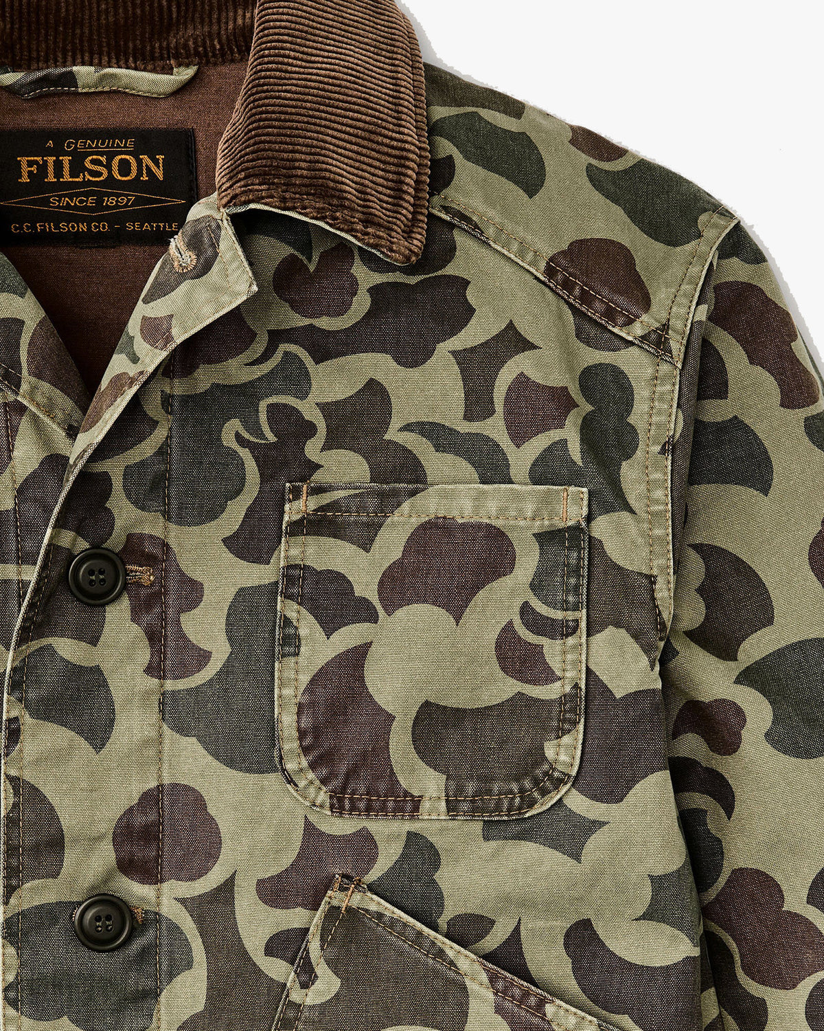 Filson Canvas Outfitter Jacket - Tundra Shrub Camo | Filson Jackets & Coats | JEANSTORE