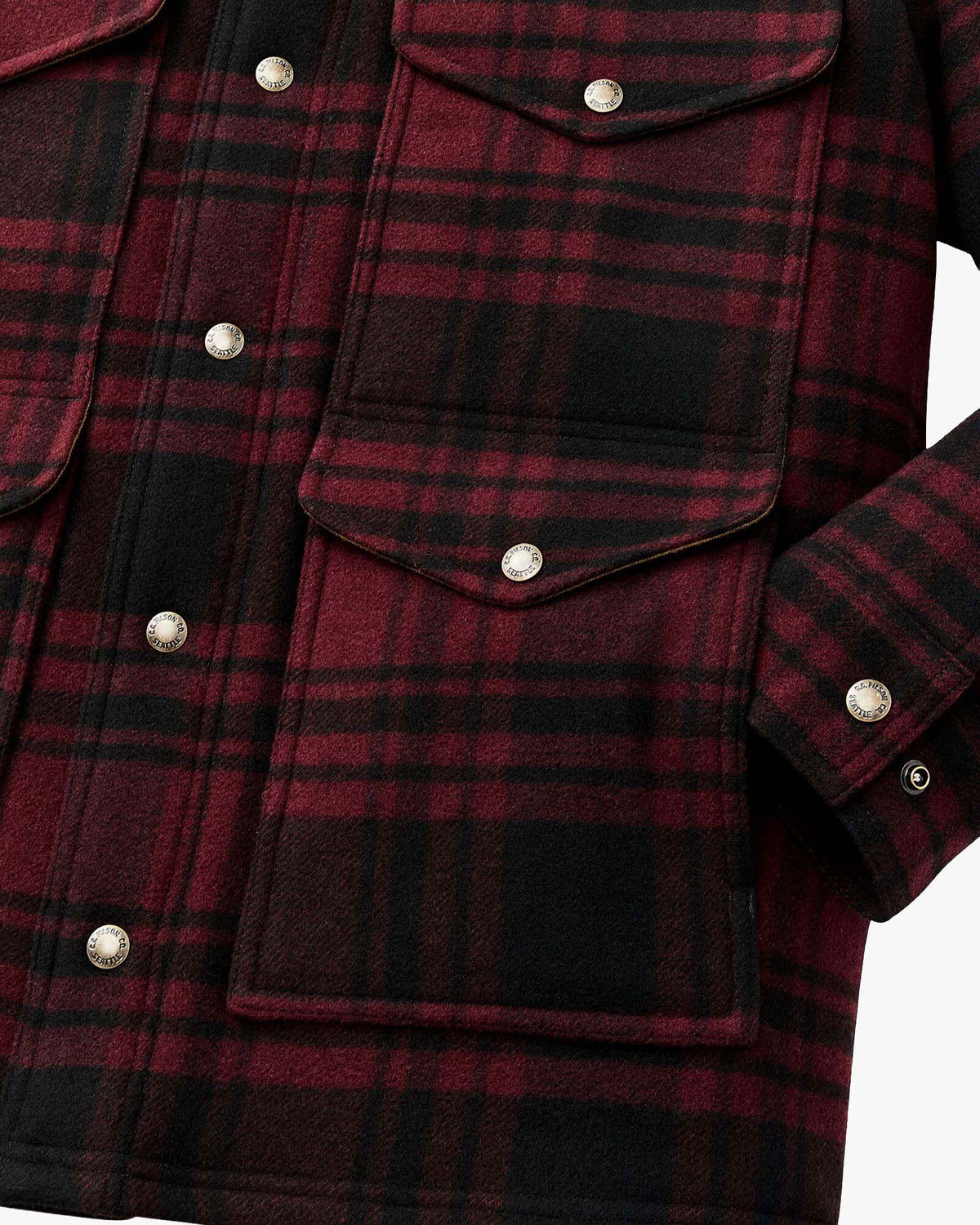 Filson Spokane Insulated Cruiser Jacket - Port / Black Plaid | Filson Jackets & Coats | Jeanstore