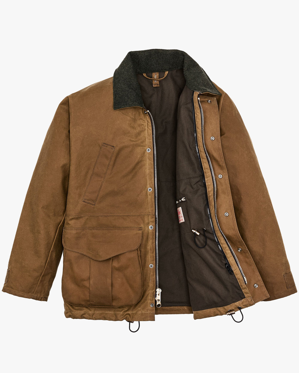 Filson Lined Tin Cloth Field Jacket - Dark Tan | Filson Jackets & Coats | JEANSTORE