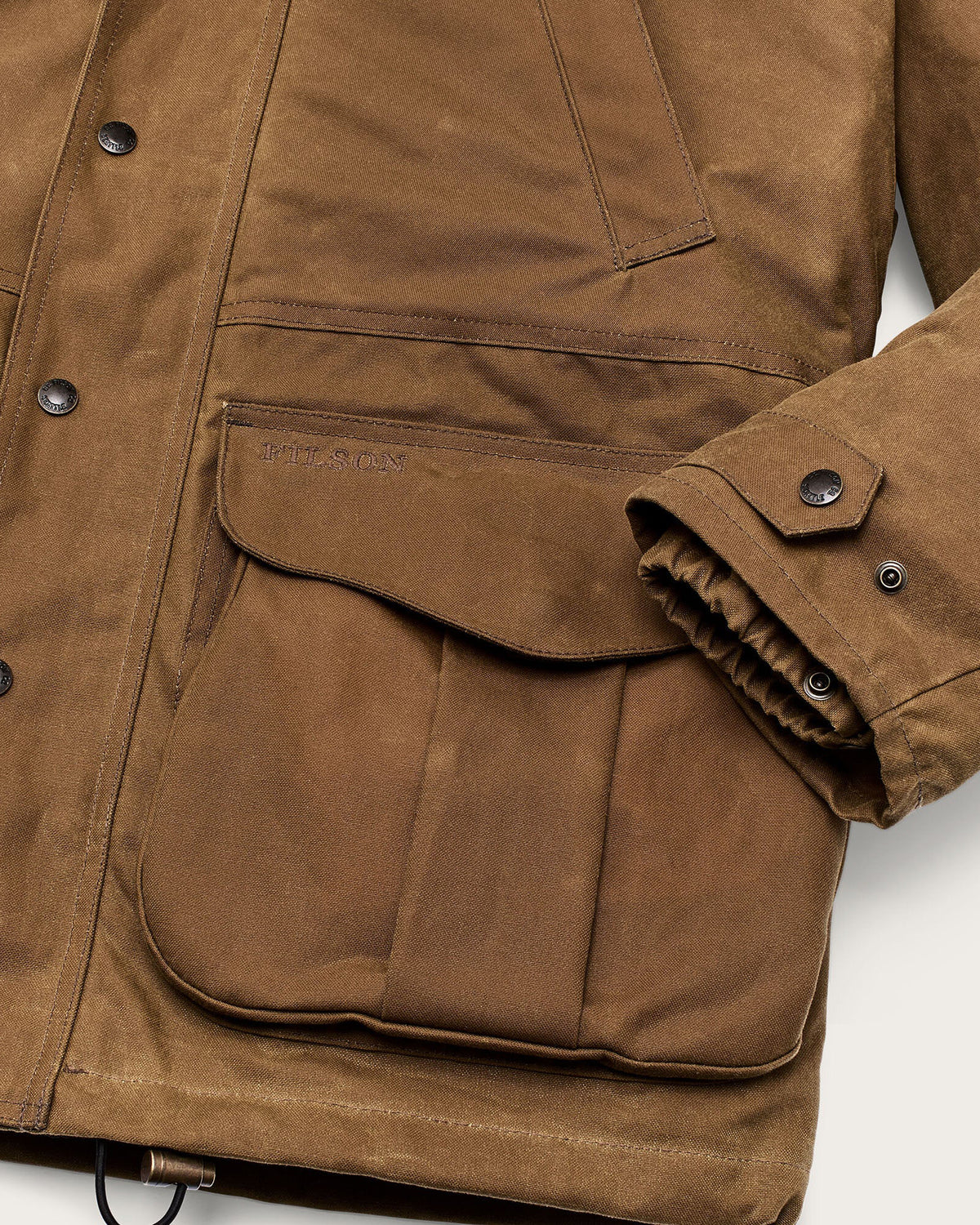 Filson Lined Tin Cloth Field Jacket - Dark Tan | Filson Jackets & Coats | JEANSTORE